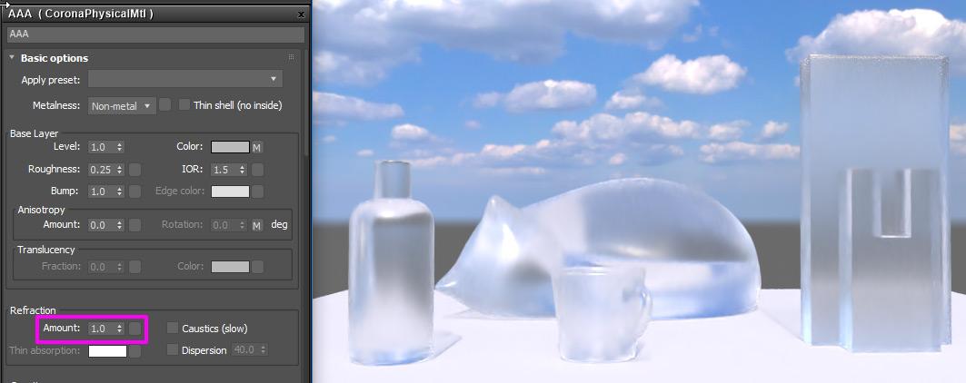 Refraction Amount 1.0